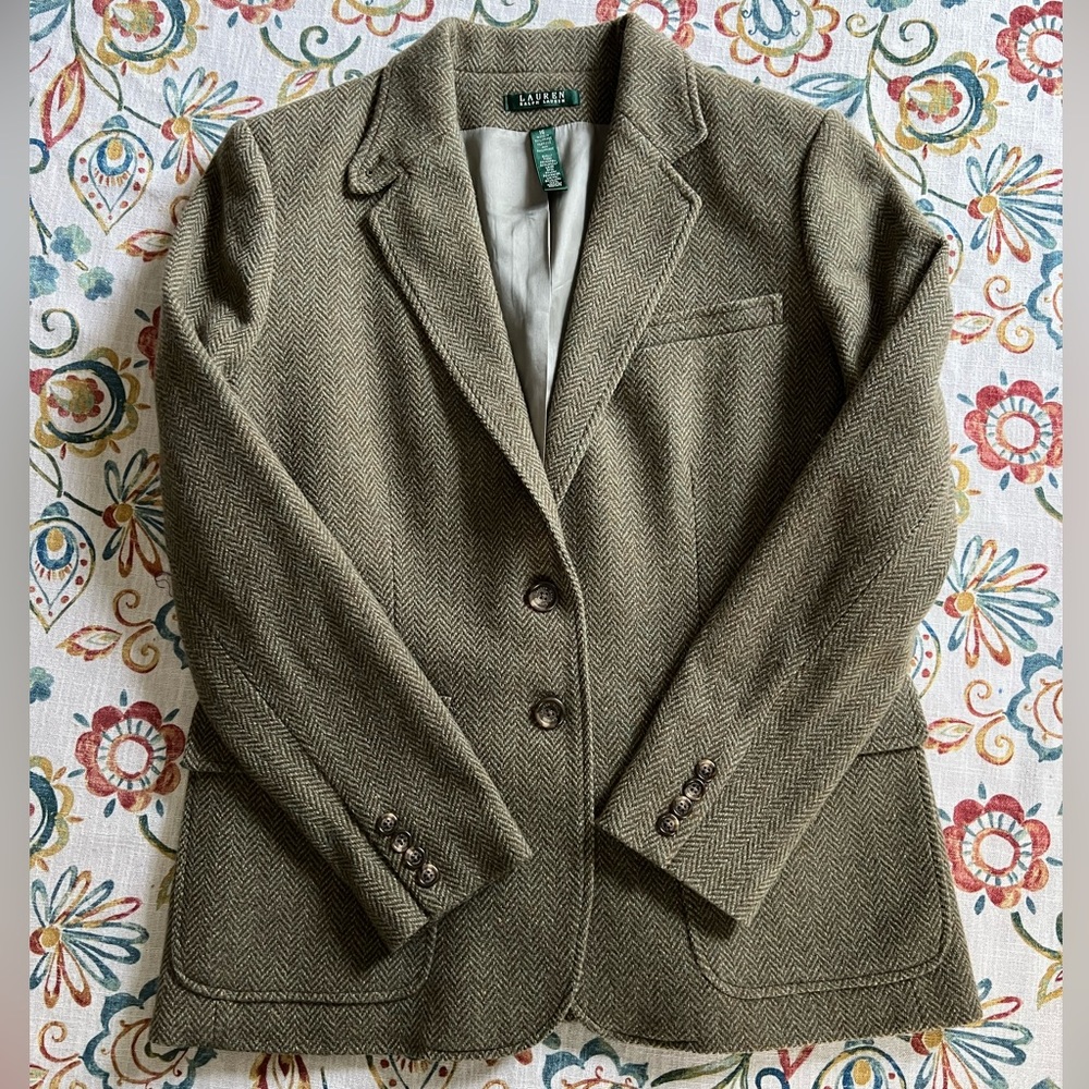 Vintage Lauren Ralph Lauren Green Label Wool Jacket/Blazer Size 16 EUC - Picture 3 of 12